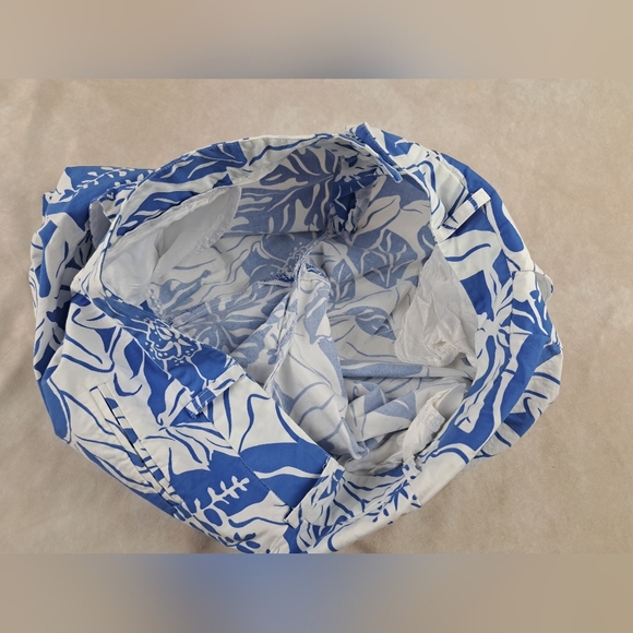 J.McLaughlin 7" Shorts White Blue Tropical Floral Print Pockets Golf Size 12 - Picture 5 of 9